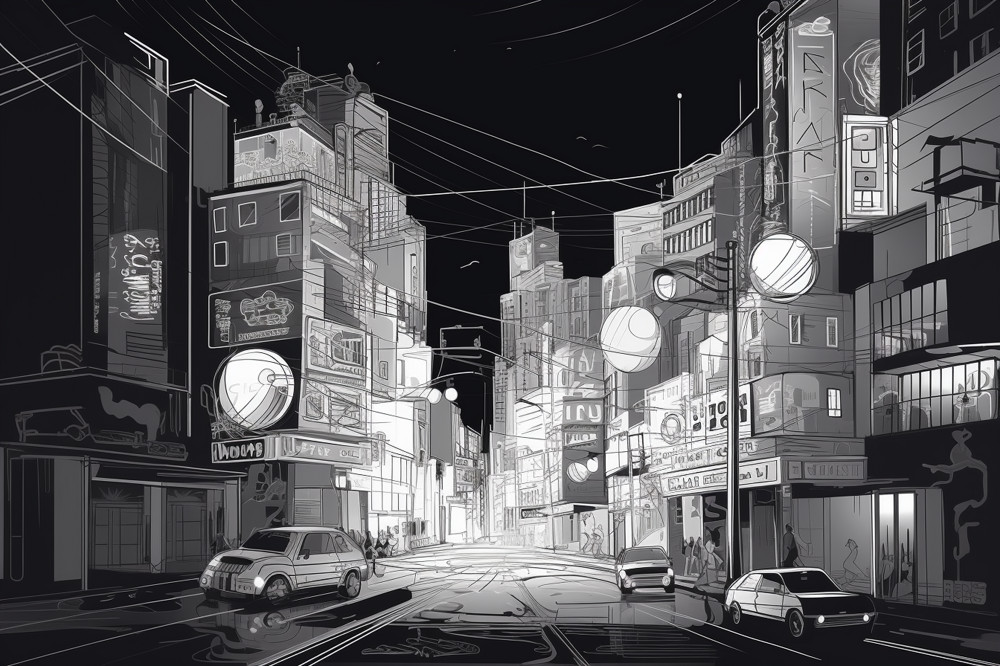 YunYulia_black_and_white_street_and_billboards._futurism._city__ca8f97b1-6f35-469c-8618-21cd04d5ea9c